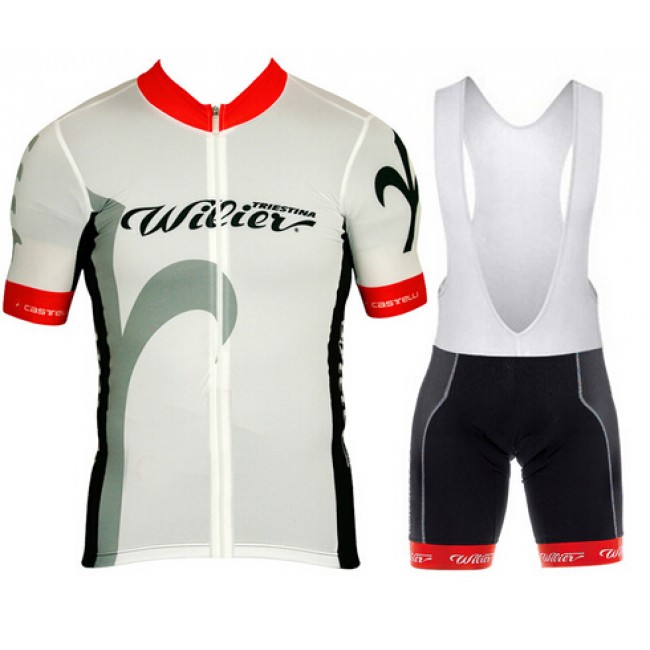WILIER 2015 Weiß Fahrradbekleidung Satz Fahrradtrikot Kurzarm Trikot und Kurz Trägerhose WILIER 2015 Weiß Fahrradbekleidung Satz Fahrradtrikot Kurzarm Trikot und Kurz Trägerhose