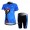 Blue Cat Radbekleidung Radtrikot Kurzarm und Fahrradhosen Kurz Blau Damen