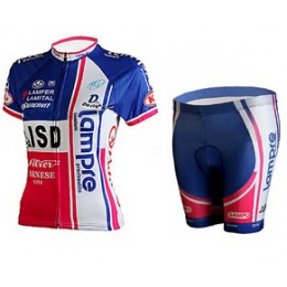 2015 Lampre Damen Radbekleidung Radtrikot Kurzarm und Fahrradhosen Kurz