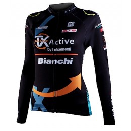 2012 Damen bianchi Fahrradtrikot Langarm