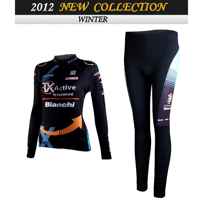2012 Damen bianchi Cycling Fahrradbekleidung Radtrikot Satz Langarm und Lange Fahrradhose 2012 Damen bianchi Cycling Fahrradbekleidung Radtrikot Satz Langarm und Lange Fahrradhose