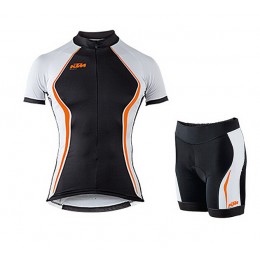 2015 KTM Damen orange Radbekleidung Radtrikot Kurzarm und Fahrradhosen Kurz