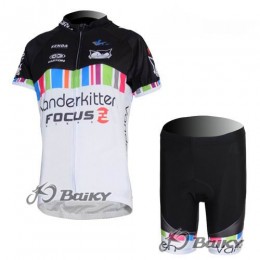 Vanderkitten-Focus Pro Team Radtrikot Kurzarm Kurz Radhose Kits Schwarz Weiß Damen
