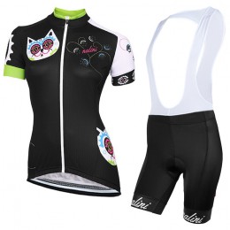 2015 Damen Nalini Cat color Damen Fahrradbekleidung Satz Fahrradtrikot Kurzarm Trikot und Kurz Trägerhose