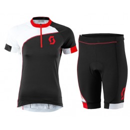 2015 Scott B-W-R Damen Radbekleidung Radtrikot Kurzarm und Fahrradhosen Kurz