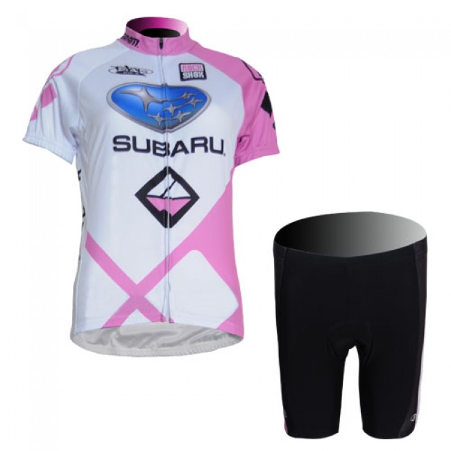 Subaru Radtrikot Kurzarm Kurz Radhose Weiß Rosa Damen Subaru Radtrikot Kurzarm Kurz Radhose Weiß Rosa Damen