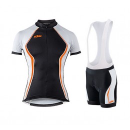 2015 KTM Damen orange Fahrradbekleidung Satz Fahrradtrikot Kurzarm Trikot und Kurz Trägerhose