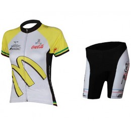 2015 McDonald Damen Radbekleidung Radtrikot Kurzarm und Fahrradhosen Kurz