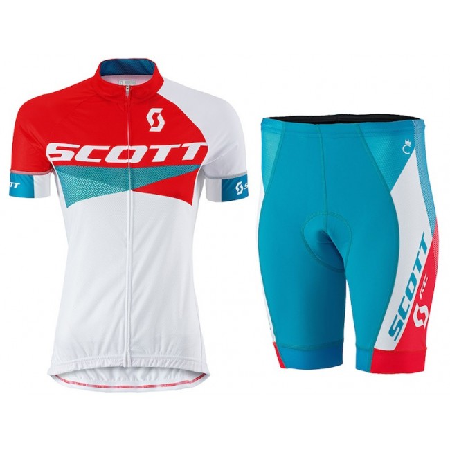 2015 Scott Rot-Weiß Damen Radbekleidung Radtrikot Kurzarm und Fahrradhosen Kurz 2015 Scott Rot-Weiß Damen Radbekleidung Radtrikot Kurzarm und Fahrradhosen Kurz
