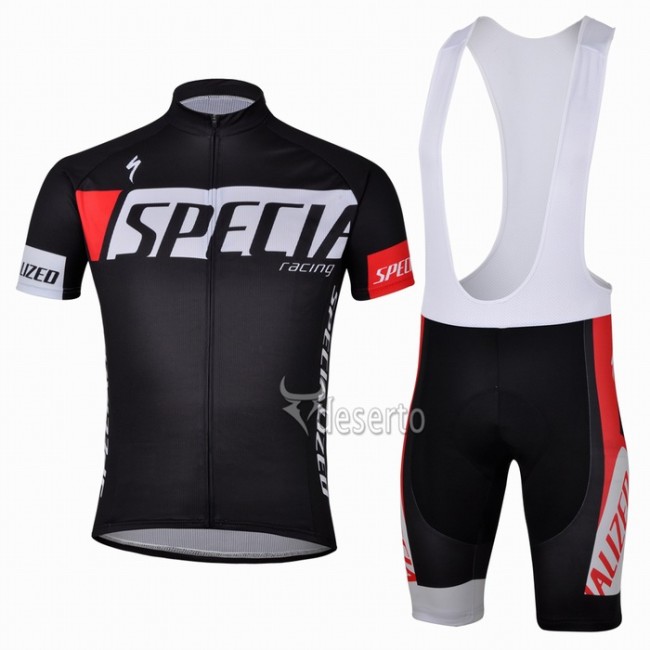 Specialized Racing Radtrikot Kurzarm und Kurz Trägerhose Kits Schwarz Specialized Racing Radtrikot Kurzarm und Kurz Trägerhose Kits Schwarz