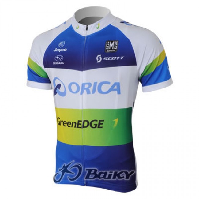 2013 Green Edge ORICA Radtrikot Kurzarm Blau 2013 Green Edge ORICA Radtrikot Kurzarm Blau