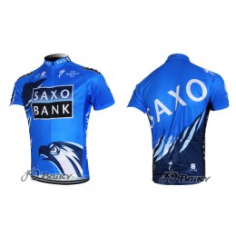 2012 Saxo Bank Radtrikot Kurzarm Blau 2012 Saxo Bank Radtrikot Kurzarm Blau