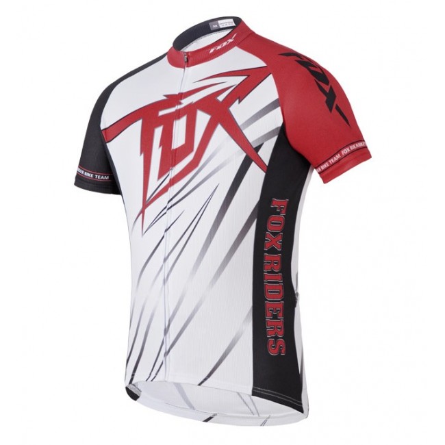 2014 Fox Bike Team Radtrikot Kurzarm Weiß Rot 2014 Fox Bike Team Radtrikot Kurzarm Weiß Rot