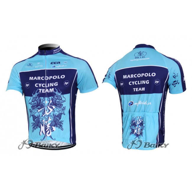 2012 Marco Polo Radtrikot Kurzarm Blau 2012 Marco Polo Radtrikot Kurzarm Blau