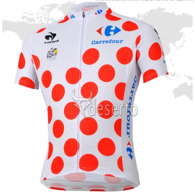 Tour de France le coq sportif Gepunktetes Trikot Radtrikot Kurzarm Tour de France le coq sportif Gepunktetes Trikot Radtrikot Kurzarm