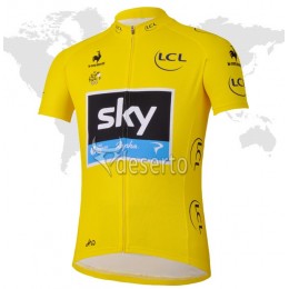 2013 Team Sky Gelbes Trikot Radtrikot Kurzarm