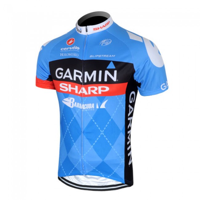 2013 Garmin Sharp Barracuda Cervelo Radtrikot Kurzarm Blau 2013 Garmin Sharp Barracuda Cervelo Radtrikot Kurzarm Blau