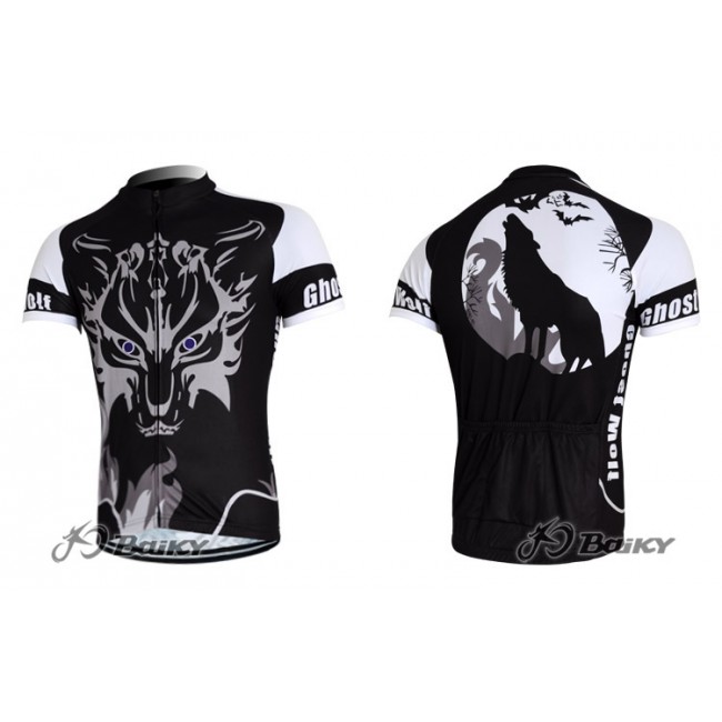 2012 Ghost Wolf Radtrikot Kurzarm Schwarz 2012 Ghost Wolf Radtrikot Kurzarm Schwarz