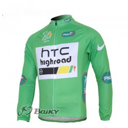 HTC-Highroad Pro Team Fahrradtrikot Langarm Grün HTC-Highroad Pro Team Fahrradtrikot Langarm Grün