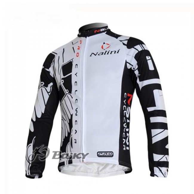 Nalini Pro Team Fahrradtrikot Langarm Weiß Schwarz Nalini Pro Team Fahrradtrikot Langarm Weiß Schwarz