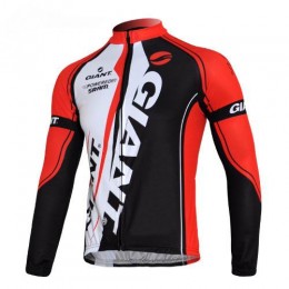 Giant Sram Pro Team Fahrradtrikot Langarm Rot Weiß Schwarz
