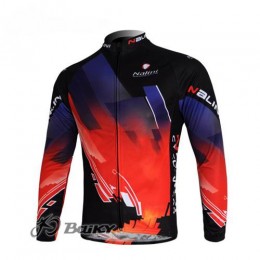 Nalini Pro Team Fahrradtrikot Langarm Rot Schwarz