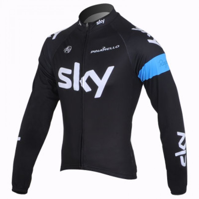 2013 Team Sky Fahrradtrikot Langarm Schwarz Blau 2013 Team Sky Fahrradtrikot Langarm Schwarz Blau