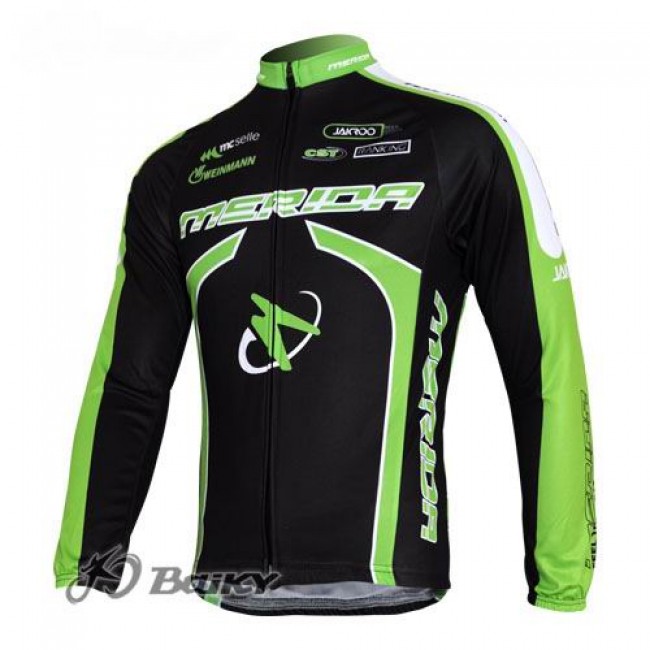 Merida Multivan Flex Stay Fahrradtrikot Langarm Schwarz Grün Merida Multivan Flex Stay Fahrradtrikot Langarm Schwarz Grün