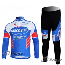 Omega Pharma-Quick Step innergetic Radbekleidung Satz Fahrradtrikot Langarm und Lang Radhose Blau Weiß Omega Pharma-Quick Step innergetic Radbekleidung Satz Fahrradtrikot Langarm und Lang Radhose Blau Weiß