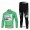 HTC-Highroad Pro Team Radbekleidung Satz Fahrradtrikot Langarm und Lang Radhose Grün