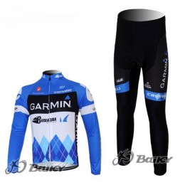 Garmin Barracuda Pro Team Radbekleidung Satz Fahrradtrikot Langarm und Lang Radhose Blau Weiß Garmin Barracuda Pro Team Radbekleidung Satz Fahrradtrikot Langarm und Lang Radhose Blau Weiß