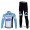 Omega Pharma Quick Step Pro Team Radbekleidung Satz Fahrradtrikot Langarm und Lang Radhose Blau Weiß