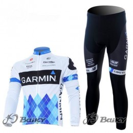 Garmin Barracuda Pro Team Radbekleidung Satz Fahrradtrikot Langarm und Lang Radhose Weiß Garmin Barracuda Pro Team Radbekleidung Satz Fahrradtrikot Langarm und Lang Radhose Weiß