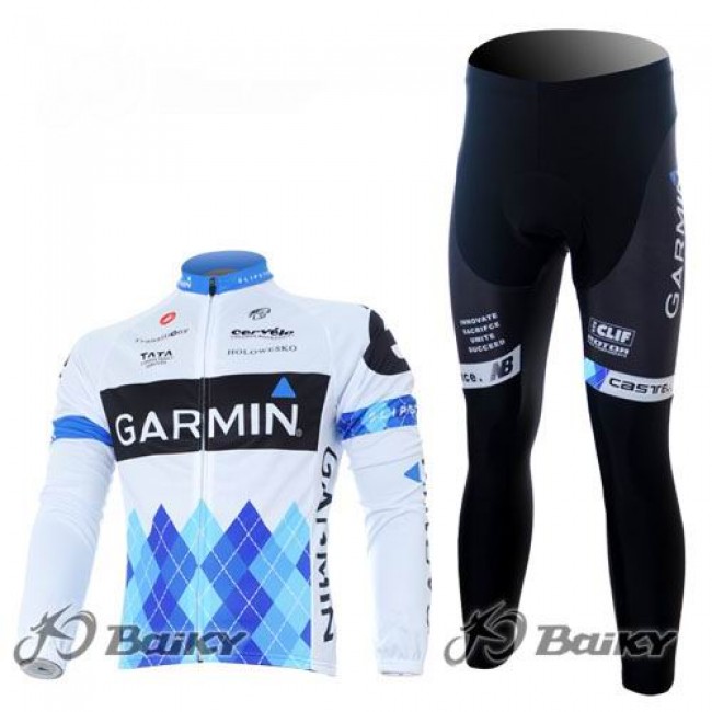 Garmin Barracuda Pro Team Radbekleidung Satz Fahrradtrikot Langarm und Lang Radhose Weiß Garmin Barracuda Pro Team Radbekleidung Satz Fahrradtrikot Langarm und Lang Radhose Weiß
