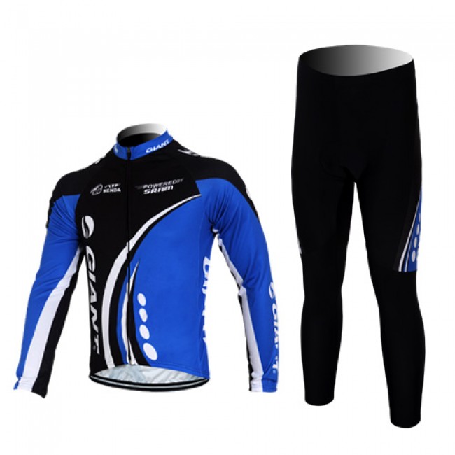 Giant kenda pro Radbekleidung Satz Fahrradtrikot Langarm und Lang Radhose Schwarz Blau Giant kenda pro Radbekleidung Satz Fahrradtrikot Langarm und Lang Radhose Schwarz Blau