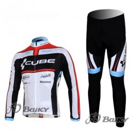 Cube Fintro Pro Team Radbekleidung Satz Fahrradtrikot Langarm und Lang Radhose Weiß Schwarz Rot Cube Fintro Pro Team Radbekleidung Satz Fahrradtrikot Langarm und Lang Radhose Weiß Schwarz Rot