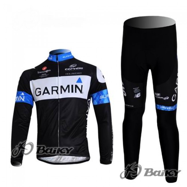 Garmin Barracuda Pro Team Radbekleidung Satz Fahrradtrikot Langarm und Lang Radhose Schwarz Blau Garmin Barracuda Pro Team Radbekleidung Satz Fahrradtrikot Langarm und Lang Radhose Schwarz Blau