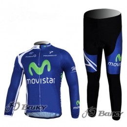 Movistar Team Radbekleidung Satz Fahrradtrikot Langarm und Lang Radhose Blau Movistar Team Radbekleidung Satz Fahrradtrikot Langarm und Lang Radhose Blau