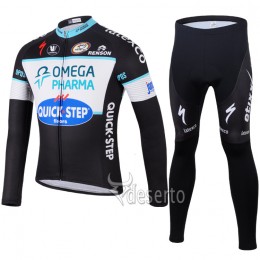 2014 Omega Pharma Quick Step Radbekleidung Satz Fahrradtrikot Langarm und Lang Radhose 2014 Omega Pharma Quick Step Radbekleidung Satz Fahrradtrikot Langarm und Lang Radhose