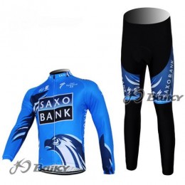 Saxo Bank Sungard Pro Team Radbekleidung Satz Fahrradtrikot Langarm und Lang Radhose Blau Schwarz Saxo Bank Sungard Pro Team Radbekleidung Satz Fahrradtrikot Langarm und Lang Radhose Blau Schwarz