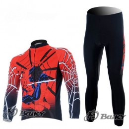 Spiderman Radbekleidung Satz Fahrradtrikot Langarm und Lang Radhose Rot Spiderman Radbekleidung Satz Fahrradtrikot Langarm und Lang Radhose Rot