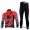 Spiderman Radbekleidung Satz Fahrradtrikot Langarm und Lang Radhose Rot