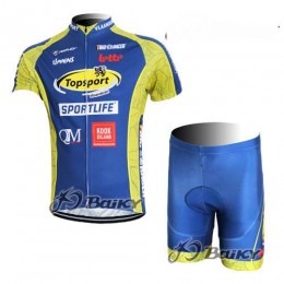 Topsport Radbekleidung Radtrikot Kurzarm und Fahrradhosen Kurz Blau Gelb Topsport Radbekleidung Radtrikot Kurzarm und Fahrradhosen Kurz Blau Gelb