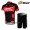 BMC Racing Team Radbekleidung Radtrikot Kurzarm und Fahrradhosen Kurz Rot Schwarz