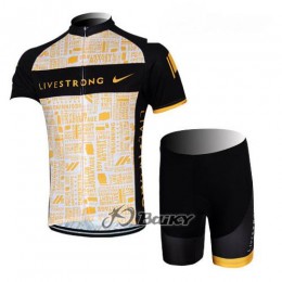2012 LiveStrong Radbekleidung Radtrikot Kurzarm und Fahrradhosen Kurz Schwarz Gelb 2012 LiveStrong Radbekleidung Radtrikot Kurzarm und Fahrradhosen Kurz Schwarz Gelb