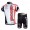 Bissell Radbekleidung Radtrikot Kurzarm und Fahrradhosen Kurz Weiß Schwarz
