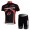 Merida Multivan Flex Stay Radbekleidung Radtrikot Kurzarm und Fahrradhosen Kurz Schwarz Rot