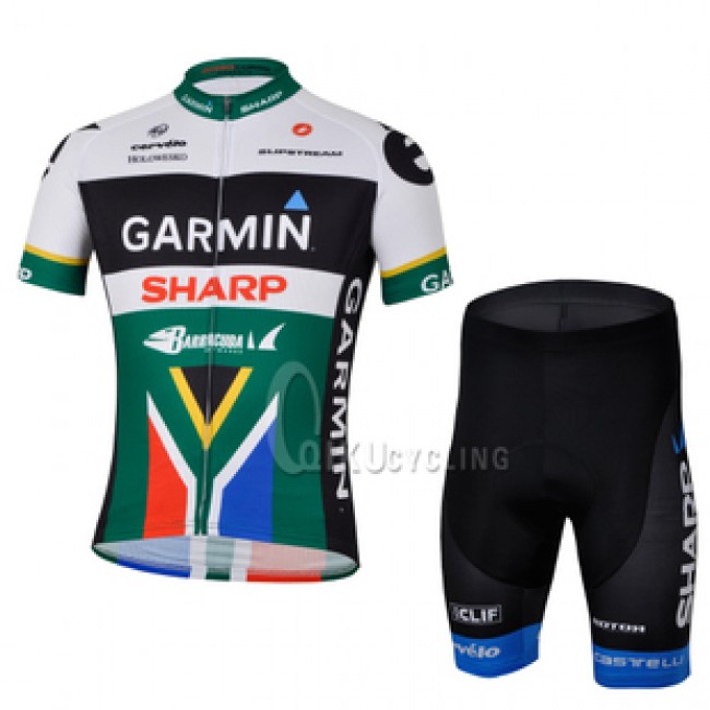 2013 Garmin Sharp Barracuda Südafrika Champion Radtrikot Kurzarm und Kurz Radhose Kits Grün 2013 Garmin Sharp Barracuda Südafrika Champion Radtrikot Kurzarm und Kurz Radhose Kits Grün