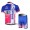 2012 Lampre ISD Radbekleidung Radtrikot Kurzarm und Fahrradhosen Kurz Weiß Blau Rosa