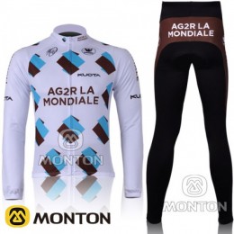 Ag2r La Mondiale Fahrradtrikot Langarm Lang Radhose knicker Kits Ag2r La Mondiale Fahrradtrikot Langarm Lang Radhose knicker Kits